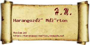 Harangozó Márton névjegykártya